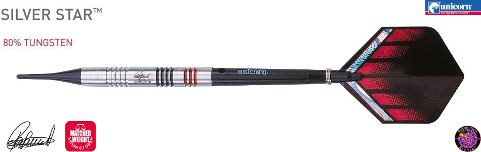 Soft Dartpfeil Set Unicorn - Silver Star "Barney" Barneveld